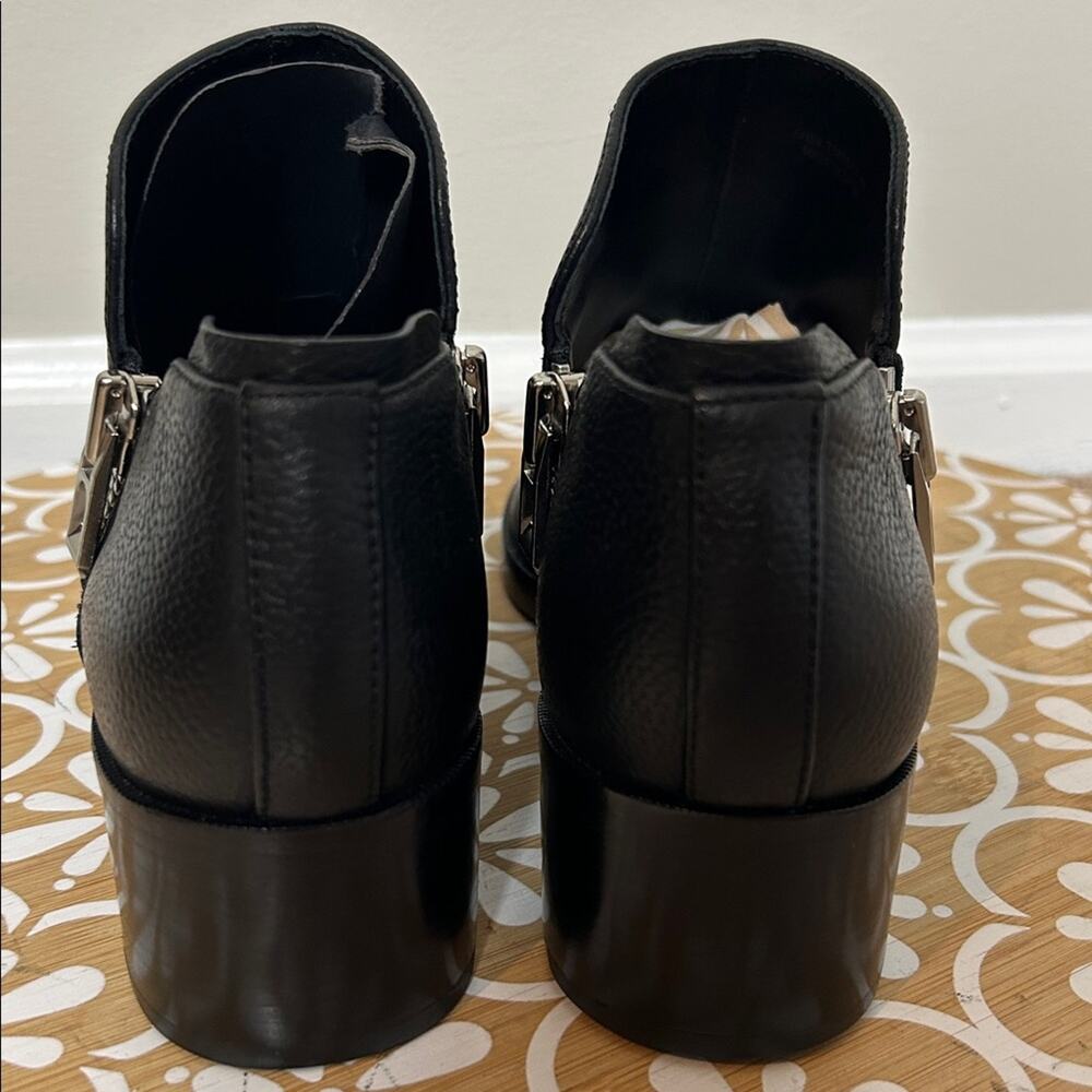 3.1 Phillip Lim black Alexis low profile double zipper stacked heel bootie - Picture 7 of 11